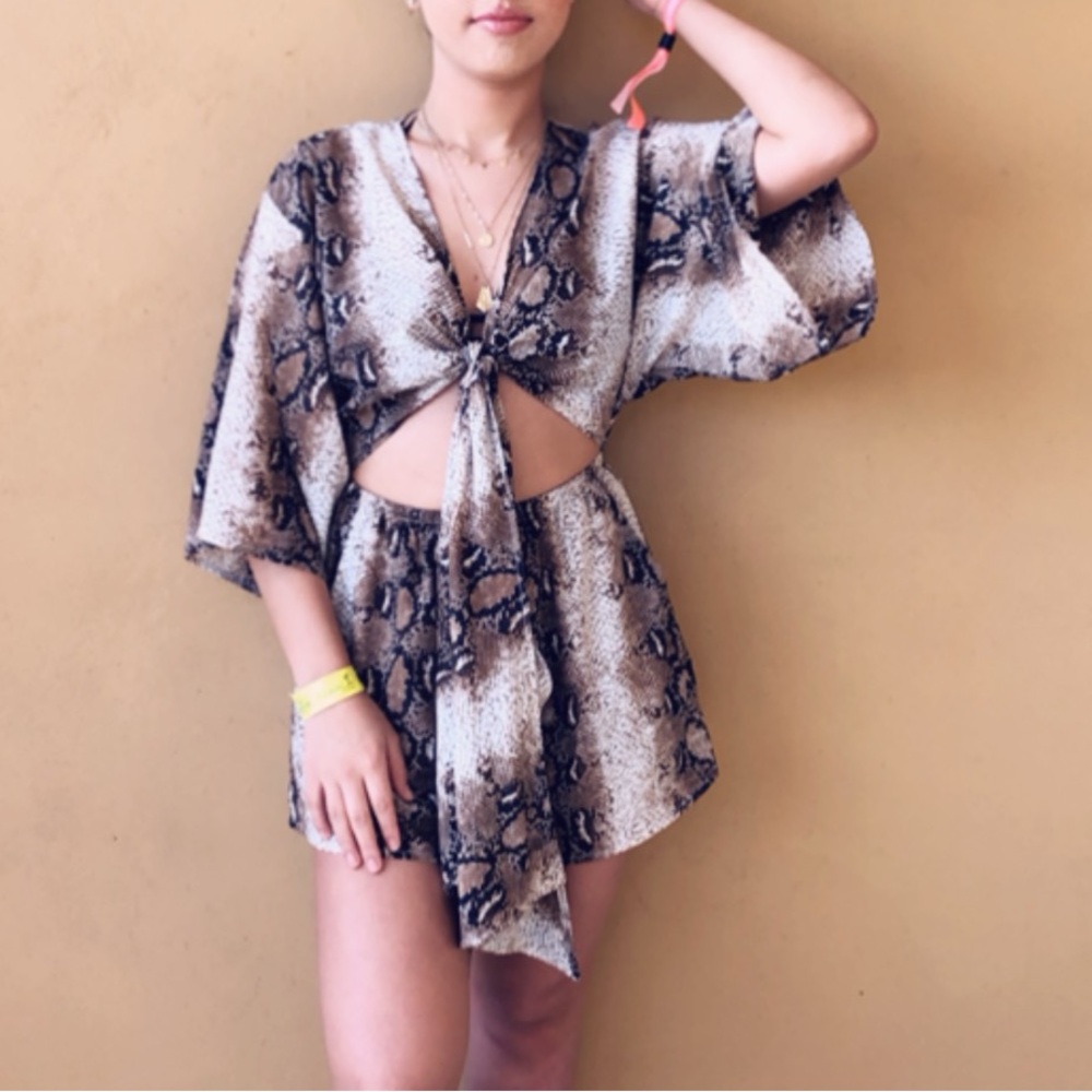 Snake Jumpsuit Short Dress Fashion Nova